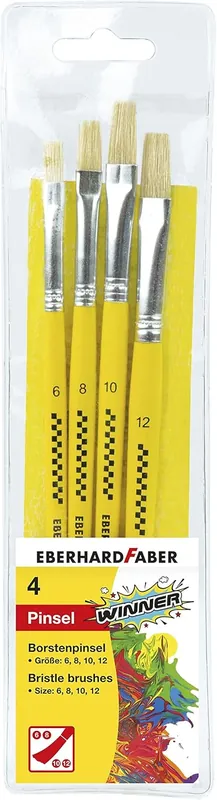 Ausverkauf Winner Borstenpinsel, Set mit 4 Pinselgrößen