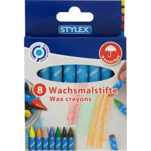 Wachsmalstifte, wasserrfest, 8er Set sortiert Kostenloser Versand