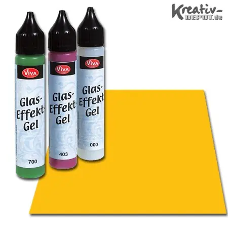 Viva Decor Glas-Effekt-Gel, 25 ml, Gelb-Opak Kostenloser Versand