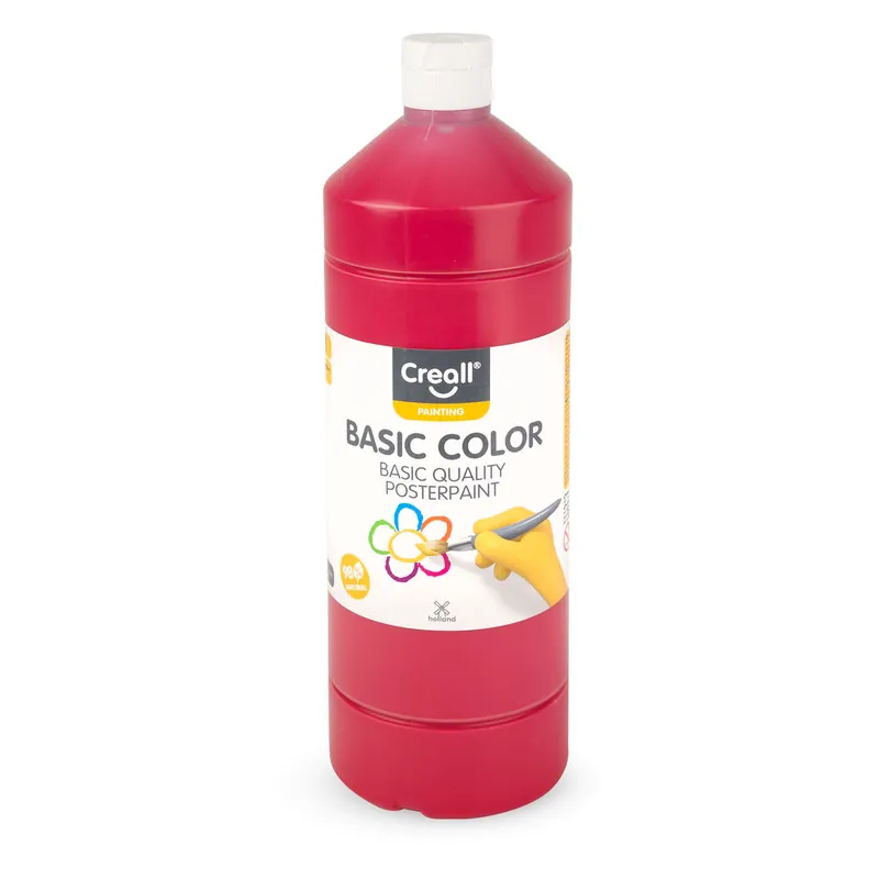 Weltweiter Versand Basic-color, Schultempera, 1000 ml, dunkelrot