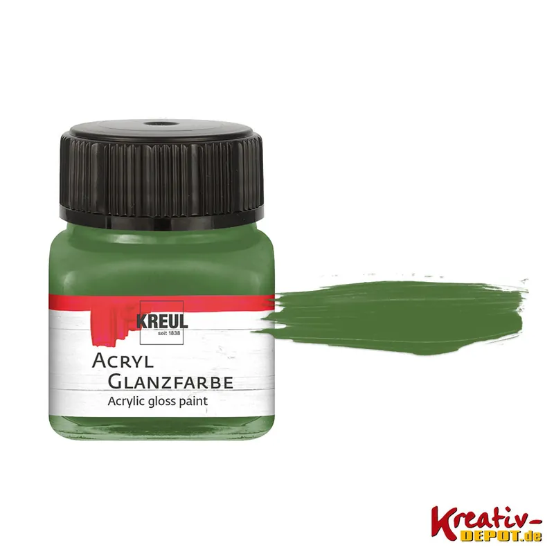 Aktuell Kreul Acryl-Glanzfarbe, 20 ml, Olivgrün