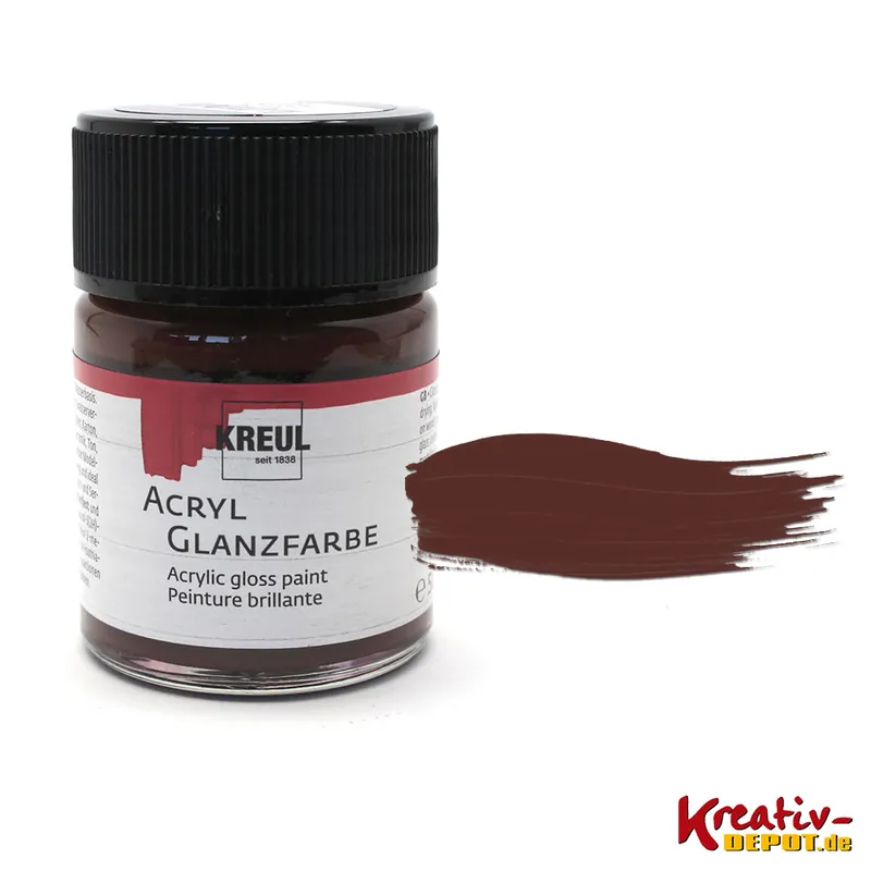 Angebot Kreul Acryl-Glanzfarbe, 50 ml, Dunkelbraun