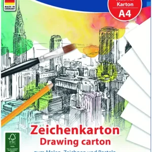 Zeichenkartonblock, DIN A4,190g, 20 Blatt Im Trend