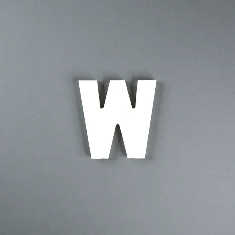 Angebot MDF- Buchstaben "W", 8 cm, weiß