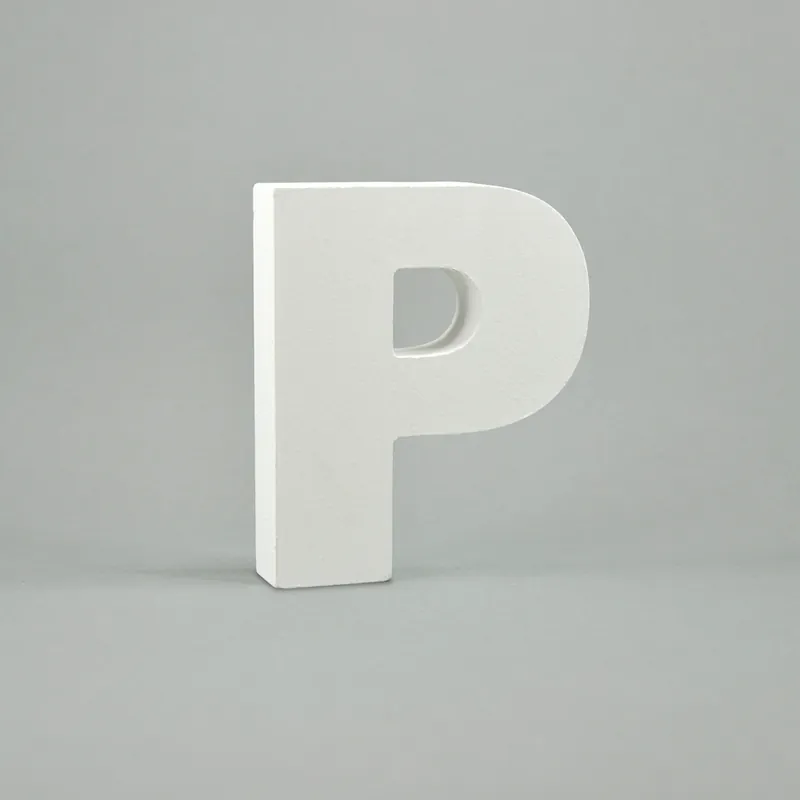 Ab Werk MDF- Buchstaben "P", weiß