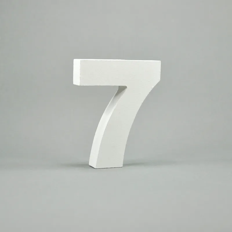 Versand Am Gleichen Tag MDF- Zahlen "7", weiß