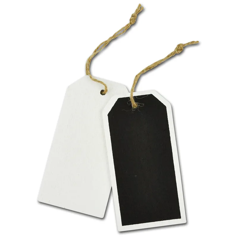 Ausverkauf Holztafel-Anhänger inkl. Band, 10cm x 5cm, rechteckig, 6Stück