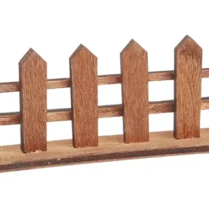 Weltweiter Versand Mini-Garten Zaun aus Holz – Braun, 8,5 x 3 cm