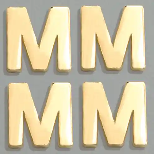 Wachsbuchstaben, 8 mm, 4 Stück, gold, M Saisonangebot