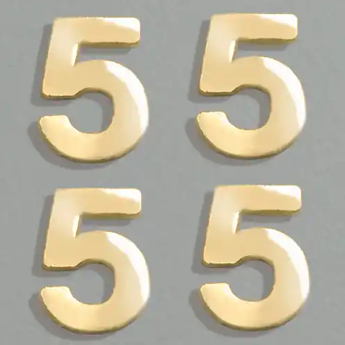 Wachszahlen, 8 mm, 4 Stück, gold, 5 Super-Preis