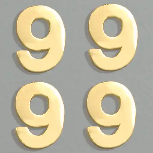 Wachszahlen, 8 mm, 4 Stück, gold, 9 Kostenloser Versand