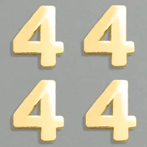 Wachszahlen, 8 mm, 4 Stück, gold, 4 Kostenfreie Lieferung