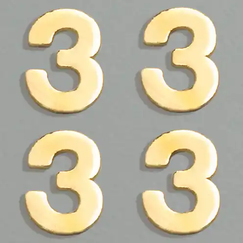 Wachszahlen, 8 mm, 4 Stück, gold, 3 Bestpreis