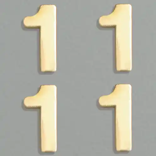 Wachszahlen, 8 mm, 4 Stück, gold, 1 Kostenloser Versand