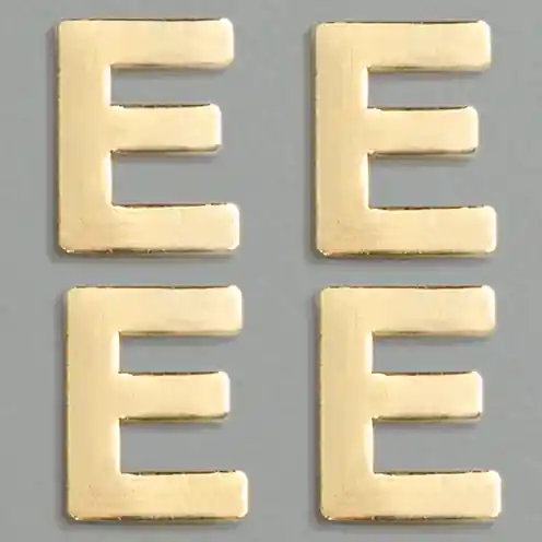 Wachsbuchstaben, 8 mm, 4 Stück, gold, E Kostenloser Versand