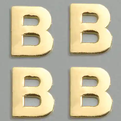 Wachsbuchstaben, 8 mm, 4 Stück, gold, B Geprüft