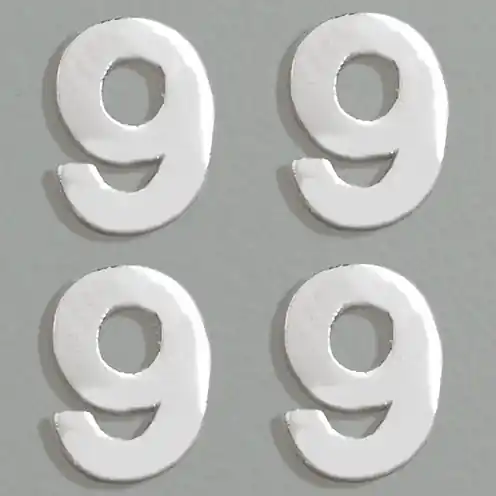 Wachszahlen, 8 mm, 4 Stück, silber, 9 Günstig