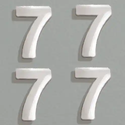 Wachszahlen, 8 mm, 4 Stück, silber, 7 Ab Werk