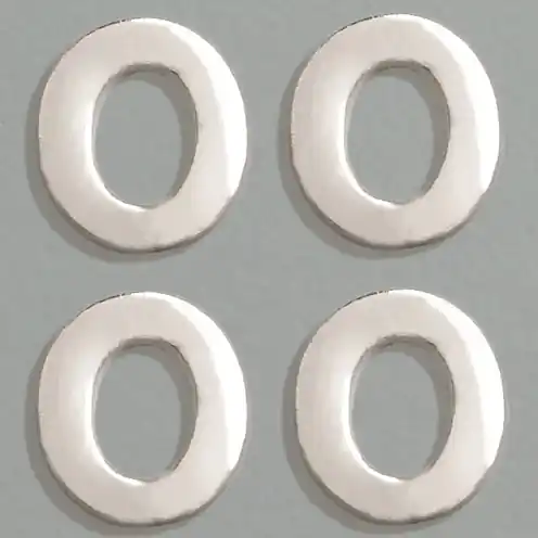 Wachsbuchstaben, 8 mm, 4 Stück, silber, O Neu