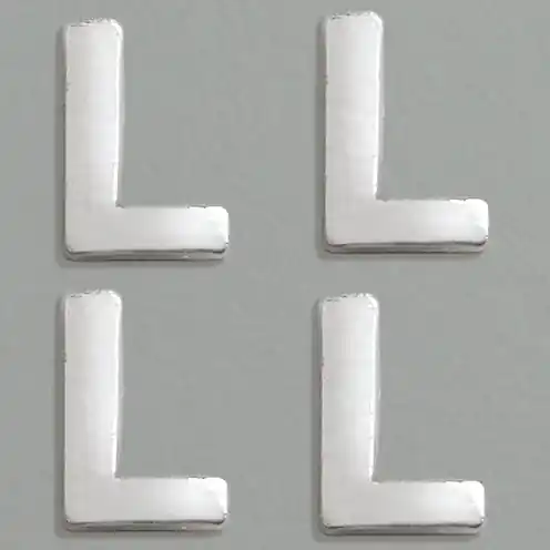 Wachsbuchstaben, 8 mm, 4 Stück, silber, L Jetzt Bestellen
