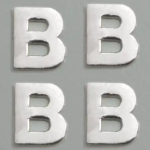 Wachsbuchstaben, 8 mm, 4 Stück, silber, B Mega-Angebot
