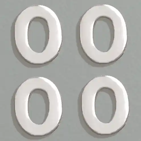 Wachszahlen, 8 mm, 4 Stück, silber, 0 Zertifiziert