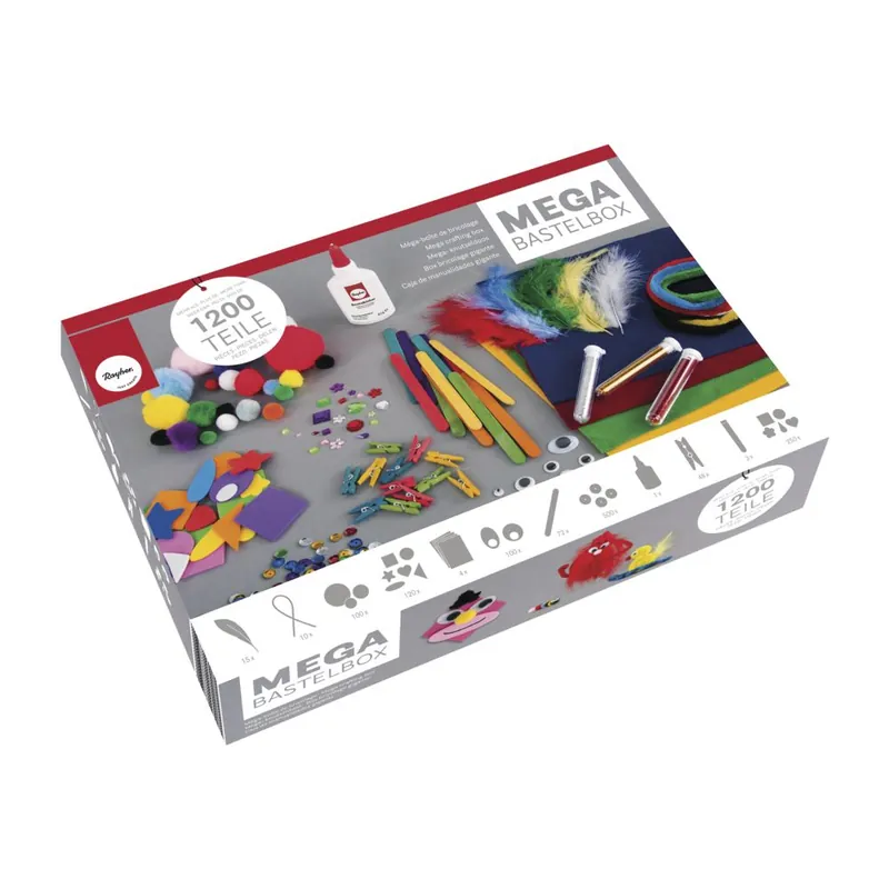 Mega-Bastelbox 1.200 Teile Jetzt Kaufen