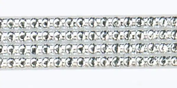 Wachsperlstreifen, 3mm, 20cm, 7 Stk., silber Kostenloser Rückversand