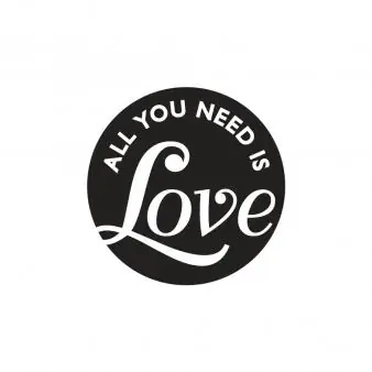 Wochenendangebot Einlege-Label, Ø 45 mm, all you need is Love