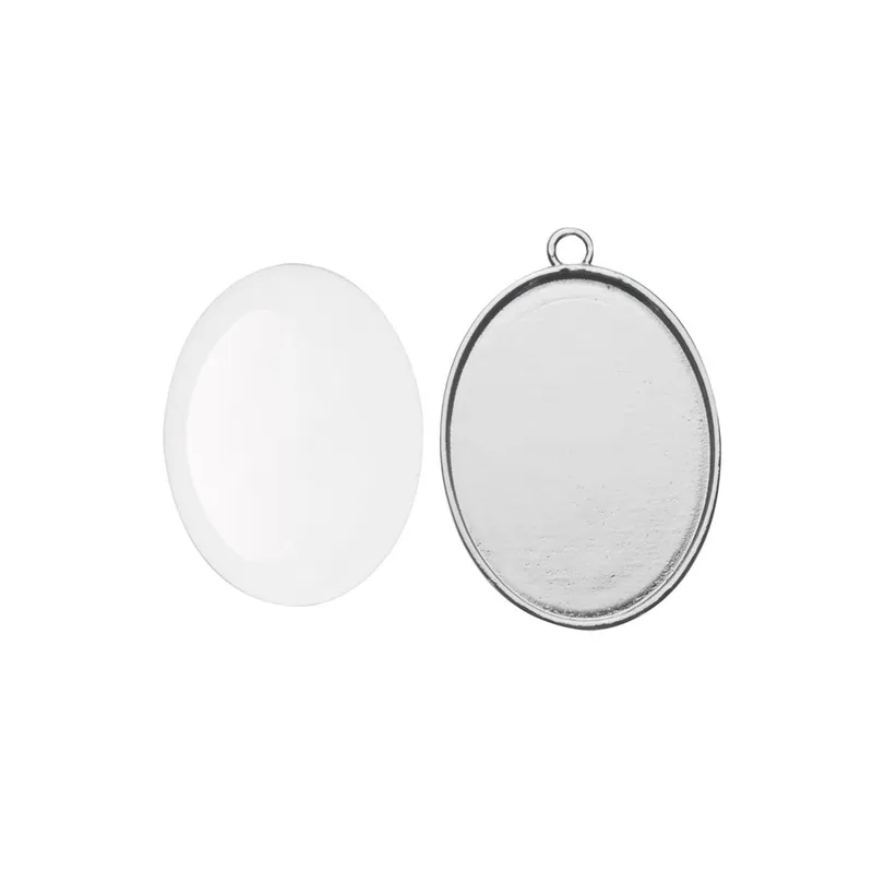 Wochenendangebot Cabochon + Anhänger, oval 42x33 mm