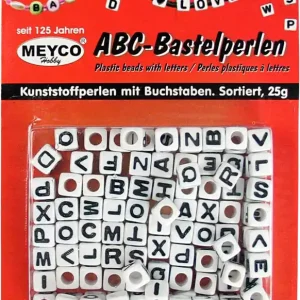ABC-Kunststoffperlen, 25g, Würfel Ausverkauf
