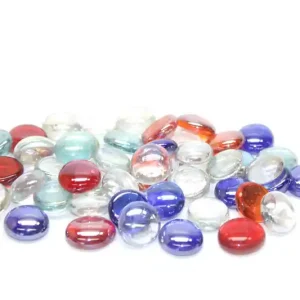 Aktuell Glas-Nuggets, 200 g, Ø ca. 2 cm, Mix irisierend