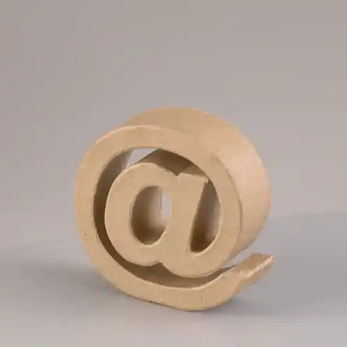 Versand Am Gleichen Tag Zeichen @ H10 x B10,5 x T3 cm, aus Pappmaché