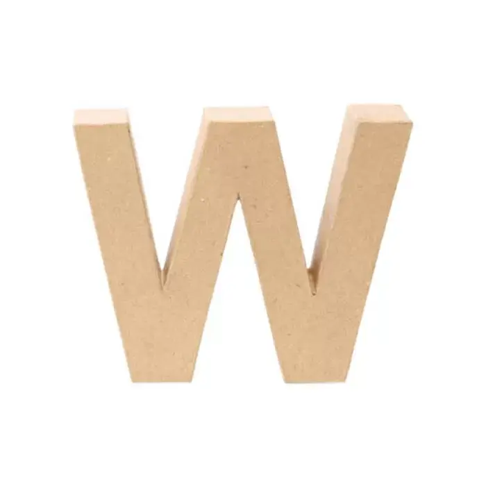 Angebot Buchstabe W, 17,5 x 5,5 cm, aus Pappmachè