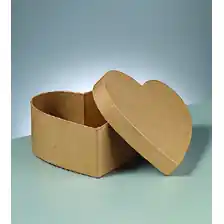 Zertifiziert Box Herz aus Pappmaché, 12 x 5,5 cm