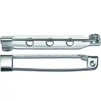 Ab Werk Broschennadeln, versilbert, 5 Stück, 30 mm