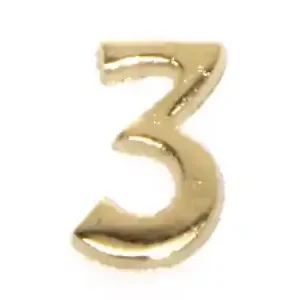 Wachszahlen, 8 mm, 3 Stück, gold, 3 Abverkauf