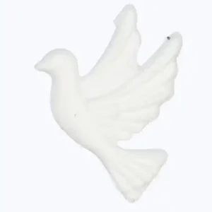 Wachsmotiv Taube links, 38 mm, 2 Stück, weiß Schnäppchen