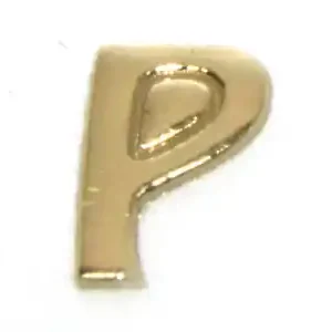 Wachsbuchstaben, 8 mm, 3 Stück, gold, P Gratis Versand