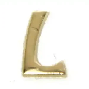 Wachsbuchstaben, 8 mm, 3 Stück, gold, L Ausverkauf