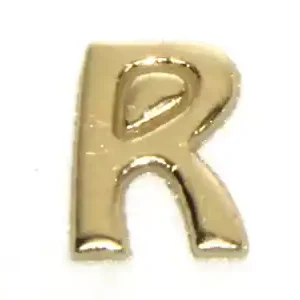 Wachsbuchstaben, 8 mm, 3 Stück, gold, R Neu
