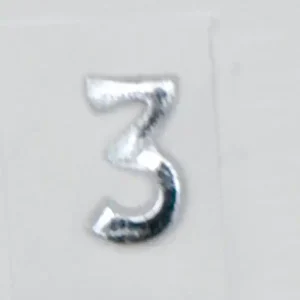 Wachszahlen, 8 mm, 3 Stück, silber, 3 Preis Gesenkt