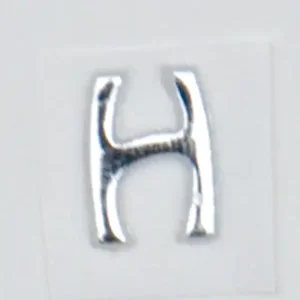 Wachsbuchstaben, 8 mm, 3 Stück, silber, H Sale