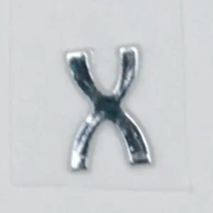 Wachsbuchstaben, 8 mm, 3 Stück, silber, X Top-Preis