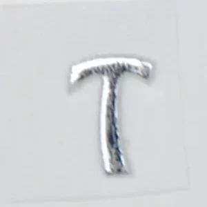 Wachsbuchstaben, 8 mm, 3 Stück, silber, T Top-Qualität