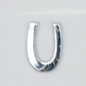 Wachsbuchstaben, 8 mm, 3 Stück, silber, U Top-Preis