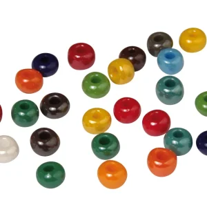 Ausverkauf Glas-Großlochradl, opak, Ø 6 mm, 55 g