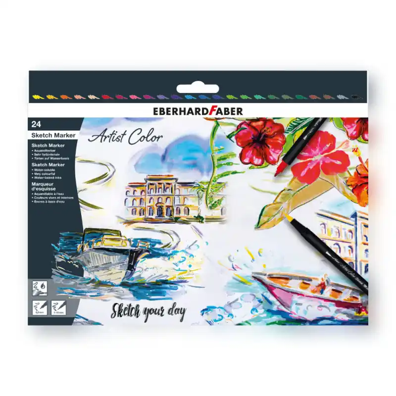 Artist Color Sketch Marker Set, 24 Farben Sichere Zahlung