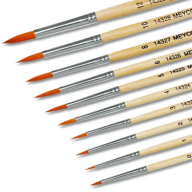 Zertifiziert Schulmalpinsel Synthetics, rund Größe 12