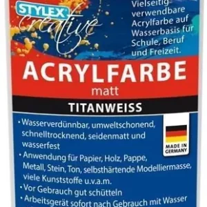 Weltweiter Versand Toppoint Acrylfarbe, 500 ml - Titanweiß